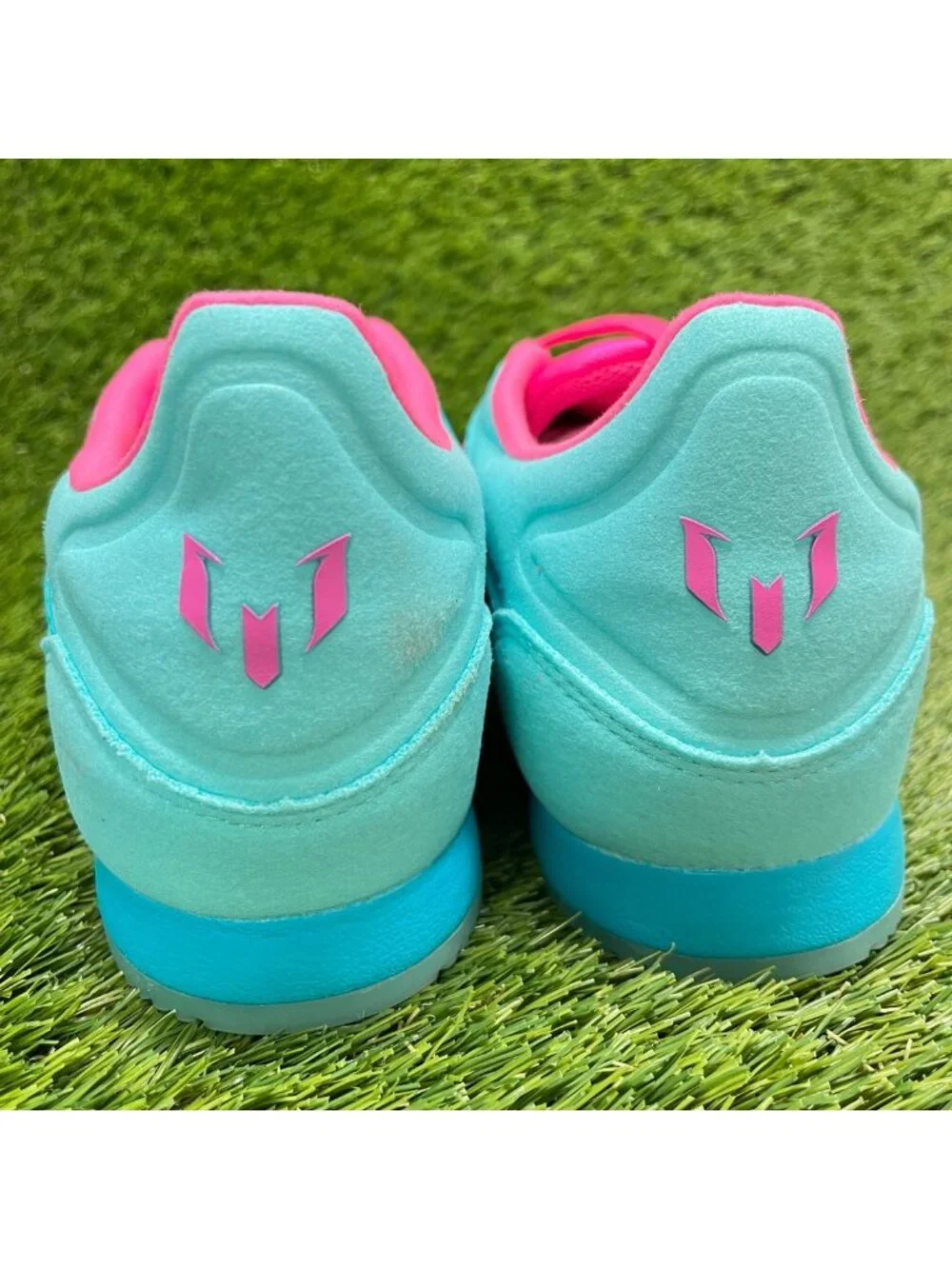 Adidas F50 Freestyle Indoor Messi Mens Size 10 Womens 11 Blue Pink Shoes Sneaker